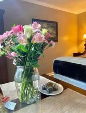 Fresh Flowers & Chocolate Covered Strawberries